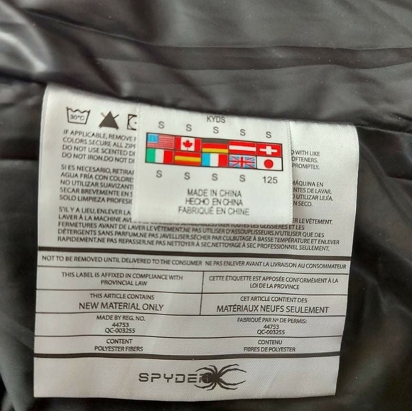 Spyder puffer jacket kids S / 7 unisex - Picture 7 of 8